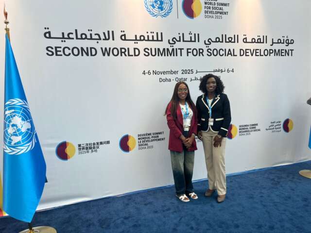 Irene and Slobert The Institute of Public Policy and Diplomacy Research at the Second World Summit for Social Development in Qatar - Doha
